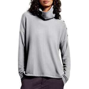 NWT! Michael Stars Madison Brushed Jersey Lacy Boxy Top Turtleneck Size Medium